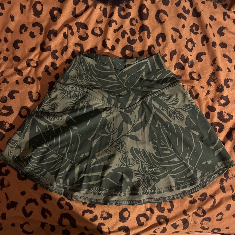 OFFLINE by Aerie Floral Green Crossover Tennis Skirt